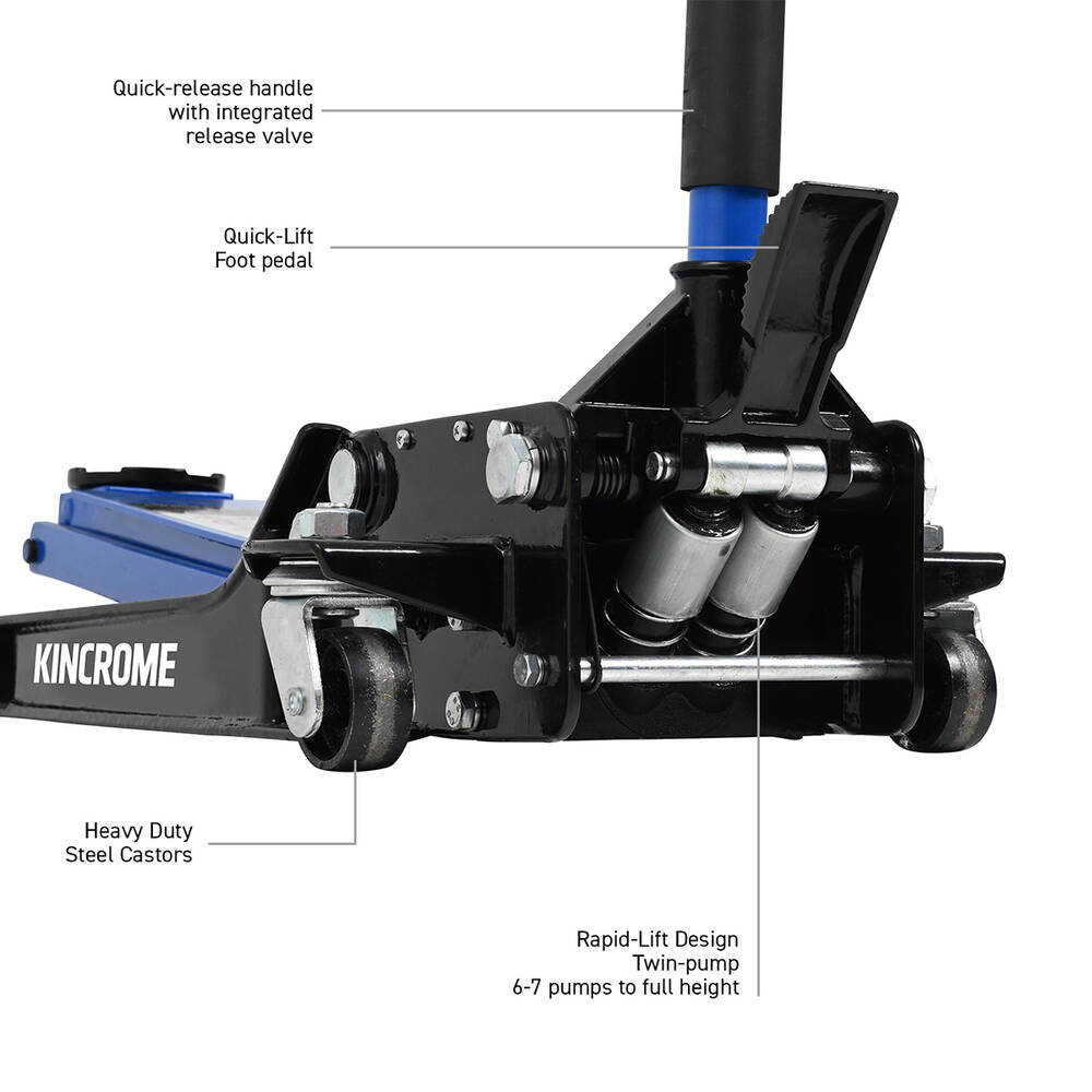 Kincrome Hydraulic Super Low Profile Garage Jack 1100kg